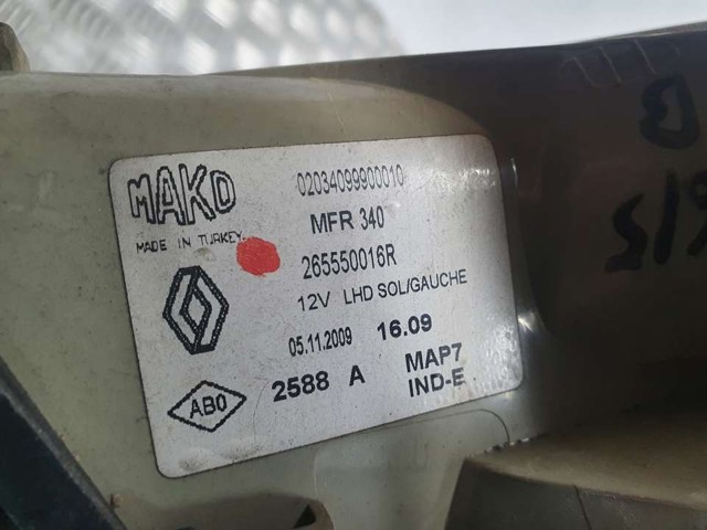 265550016R RENAULT Фонарь задний левый внешний купить в Одесса