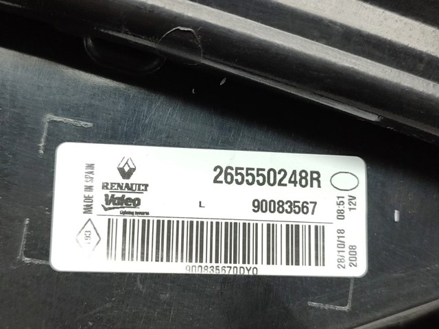 RENAULT 265550248R Фонарь задний левый внутренний в наличии Тернополь