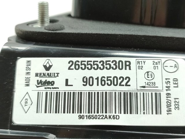 265553530R RENAULT Фонарь задний левый внутренний купить в Каменское