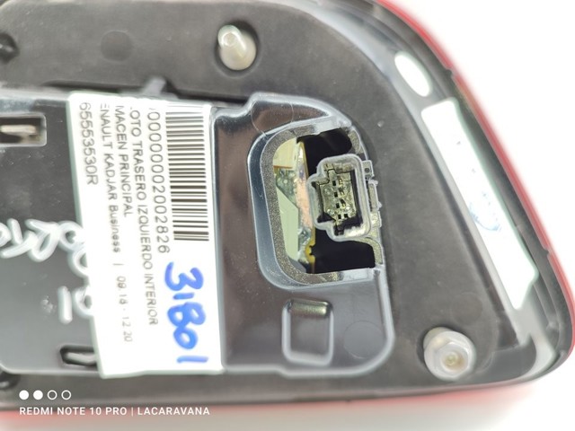 265553530R RENAULT Фонарь задний левый внутренний купить в Павлоград