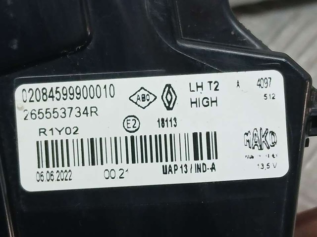 265553734R RENAULT Фонарь задний левый внутренний купить в Николаев