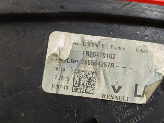 RENAULT 265554267R Фонарь задний левый внешний в наличии Харьков