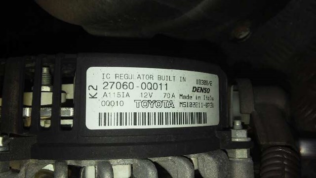 Alternador para Toyota Aygo 1.0 GPL (kgb10_) 1kr 270600Q011