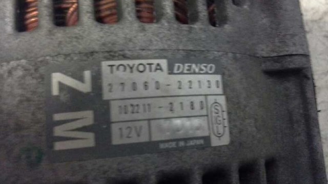 Alternador para Toyota Corolla 1.6 VVT-I (zze121_) 3ZZ-FE 2706022130