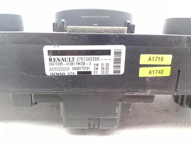 RENAULT 275104539R Блок управления режимами отопления/кондиционирования в наличии Ровно
