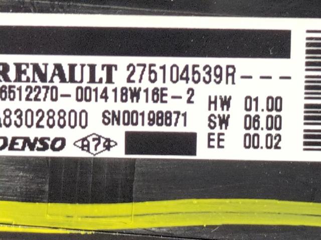 275104539R RENAULT Блок управления режимами отопления/кондиционирования купить в Каменское