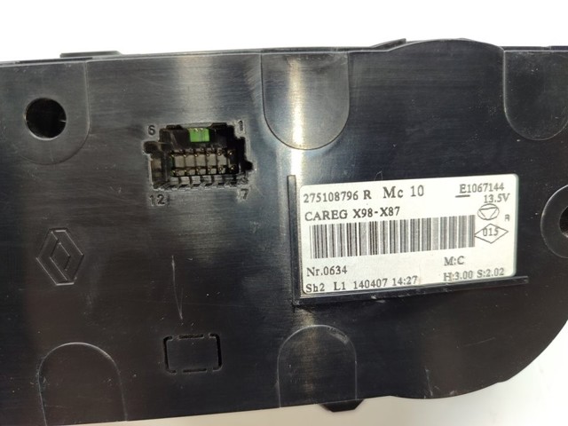 275108796R RENAULT Блок управления кондиционером купить в Украина