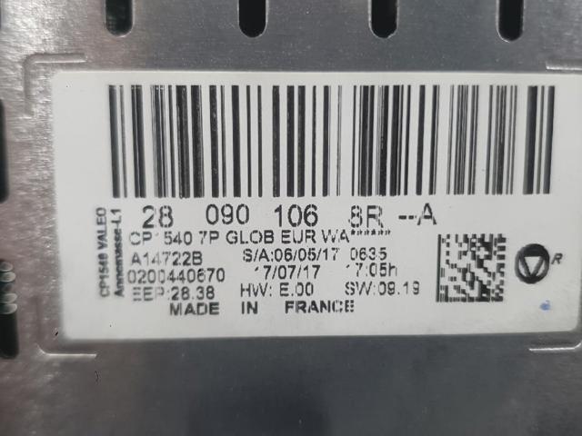 RENAULT 280901068R Блок управления кондиционером в наличии Житомир