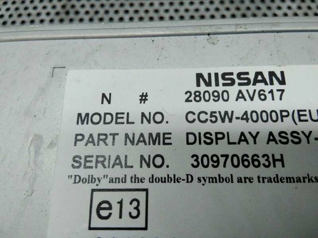 28090AV617 NISSAN Дисплей многофункциональный купить в Каменское