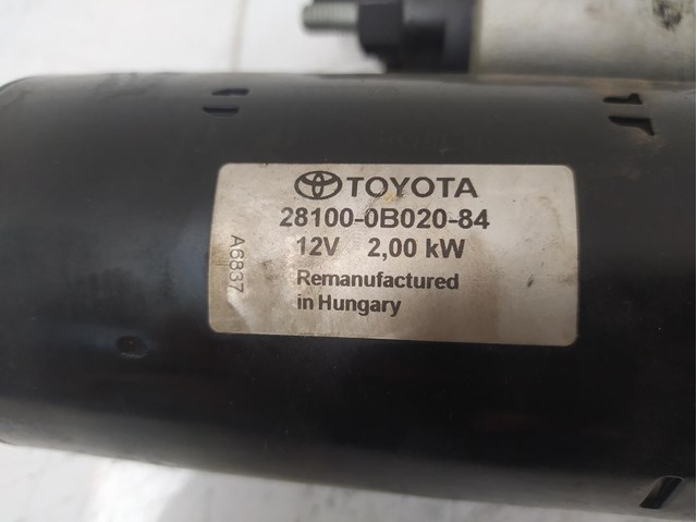 Motor de partida para Toyota Avensis sedan 2.0 d-4d (cdt250_) 1cdftv 281000B02084
