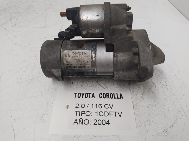 Motor de partida para Toyota Avensis sedan 2.0 d-4d (cdt250_) 1cdftv 281000G020