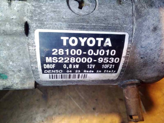Motor de partida para Toyota Yaris 1.3 VVT-I (scp90_) 2SZ 281000J010