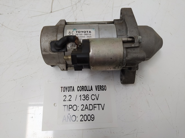Motor de arranque para Toyota Avensis 2.0 d-4d (adt250_) 1ad 281000R010
