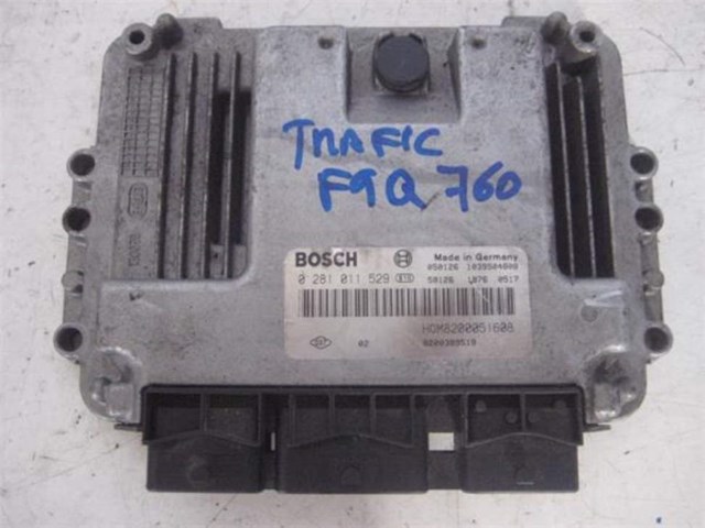 Unidade de controle do motor UCE para Renault Trafic II Box/Chassis (EL) (2001-...) 2.0 dCi 90 (FL0H) F9Q 760 281011529