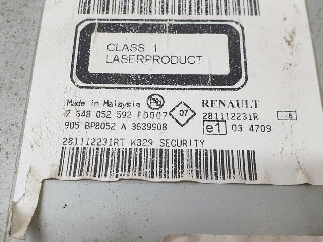 RENAULT 281112231R Магнитола в наличии Ирпень