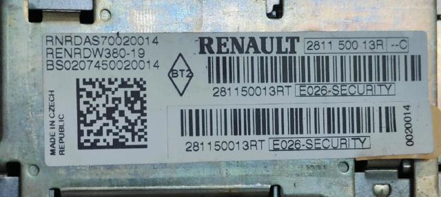 RENAULT 281150013R Магнитола в наличии Кривой Рог