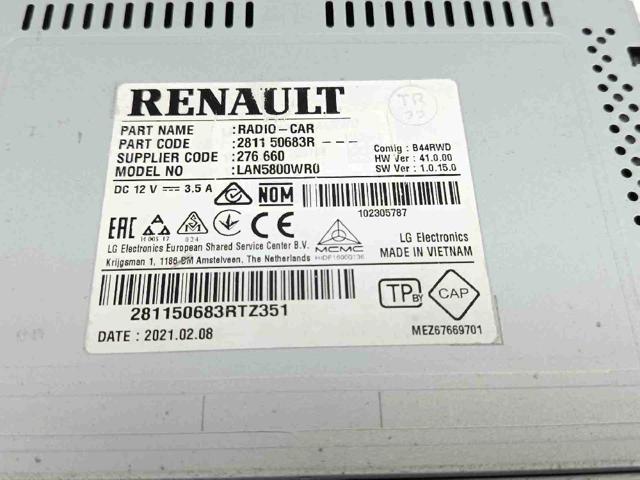 RENAULT 281150683R Магнитола (радио AM/FM) в наличии Киев