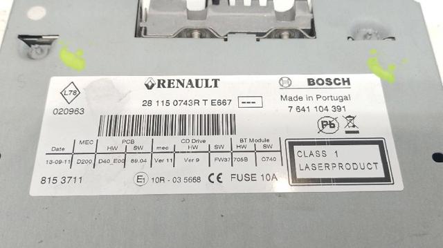 281150743R RENAULT Магнитола (радио AM/FM) купить в Черновцы
