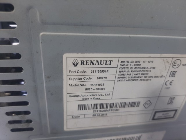RENAULT 281150954R Магнитола в наличии Хмельницкий