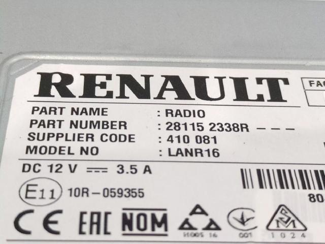 281152338R RENAULT Магнитола купить в Николаев