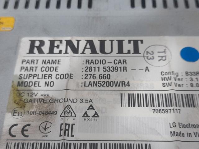 RENAULT 281153391R Магнитола (радио AM/FM) в наличии Харьков