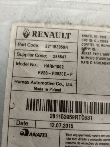 281153959R RENAULT Магнитола (радио AM/FM) купить в Киев