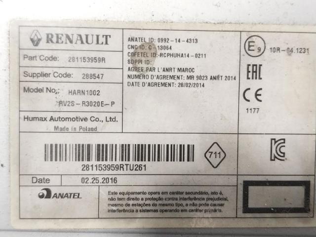 281153959R RENAULT Магнитола (радио AM/FM) купить в Харьков