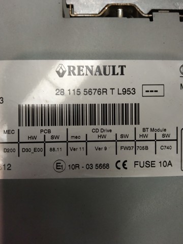 281155676R RENAULT Магнитола купить в Ужгород