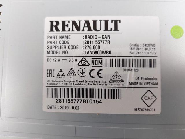 RENAULT 281155777R Дисплей многофункциональный в наличии Винница
