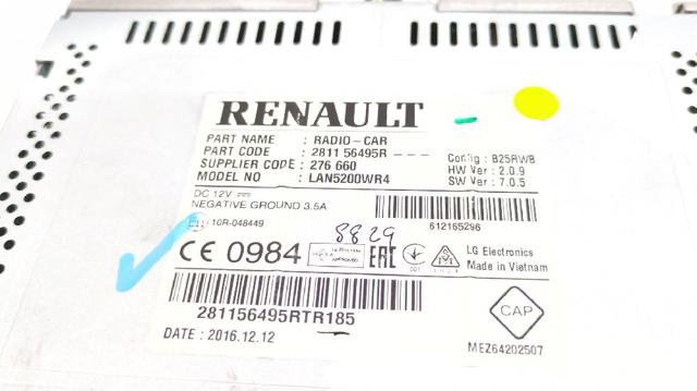 281156495R RENAULT Магнитола купить в Ирпень