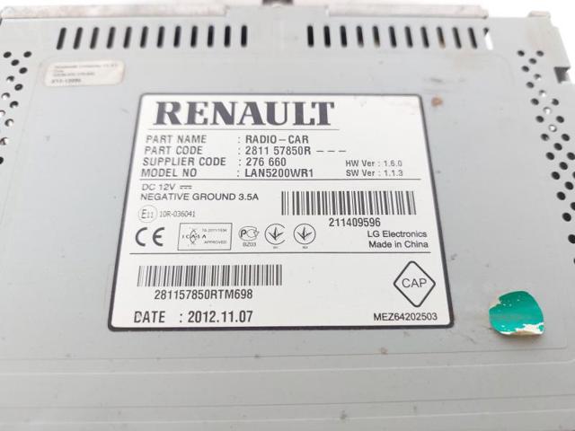 RENAULT 281157850R Магнитола (радио AM/FM) в наличии Харьков