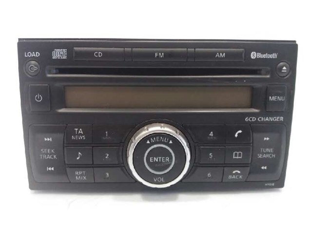 Sistema de Áudio / Rádio CD para Nissan Qashqai / Qashqai +2 i 1.5 DCI K9KH282 28185JD40A