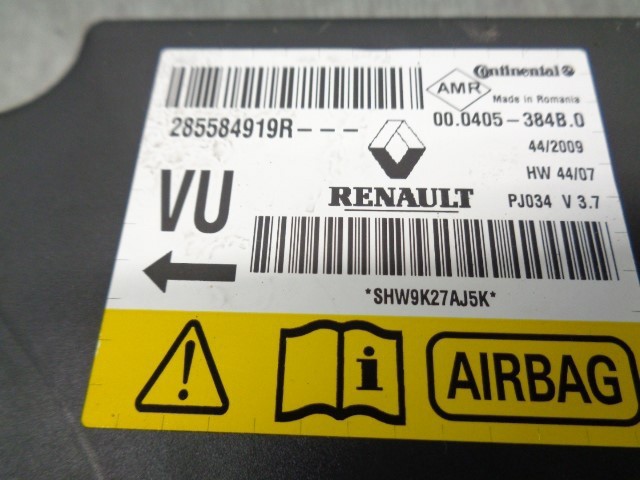 285584919R RENAULT Модуль-процессор управления подушкой безопасности (ЭБУ AIRBAG) купить в Ужгород