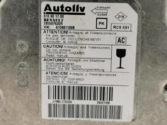 RENAULT 285587630R Модуль-процессор управления подушкой безопасности (ЭБУ AIRBAG) в наличии Запорожье