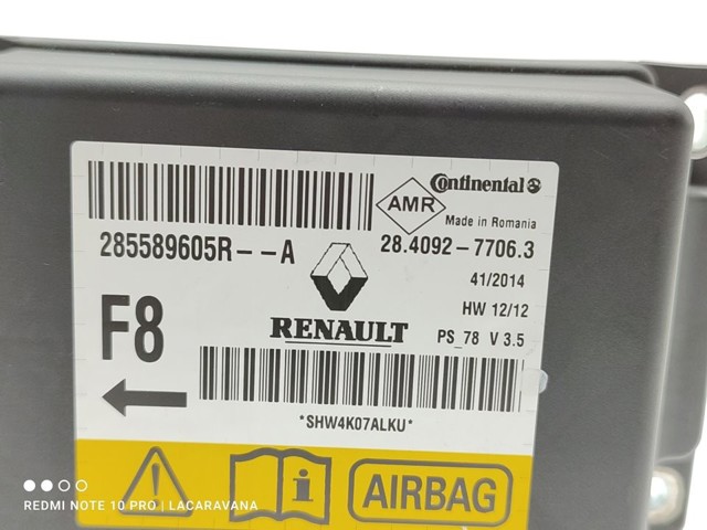 285589605R Модуль-процессор управления подушкой безопасности (ЭБУ AIRBAG) купить Павлоград