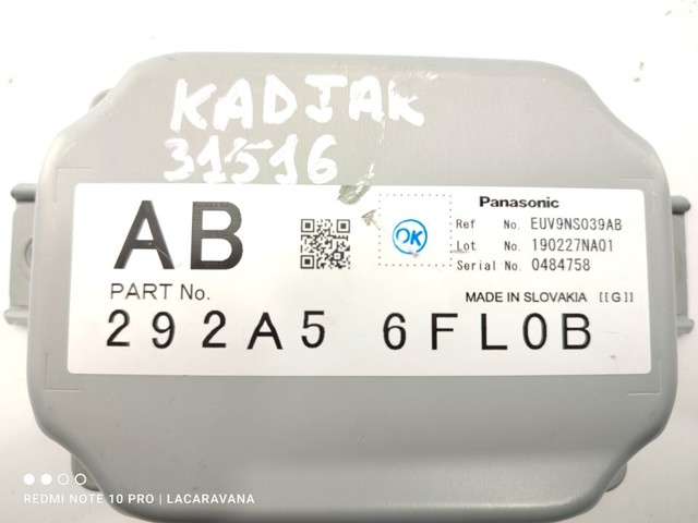 RENAULT 292A56FL0B Модуль управления камерой в наличии Павлоград