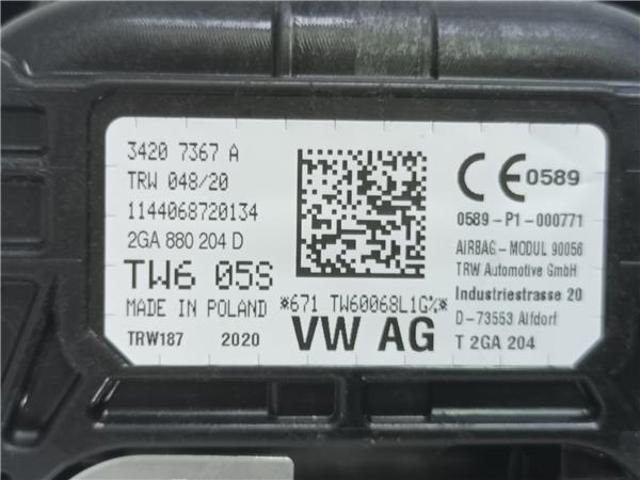 2GA880204D VAG Подушка безопасности пассажира купить в Днепр
