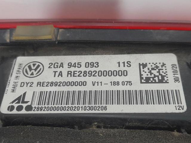 VAG 2GA945093 Фонарь задний левый внутренний в наличии Каменское