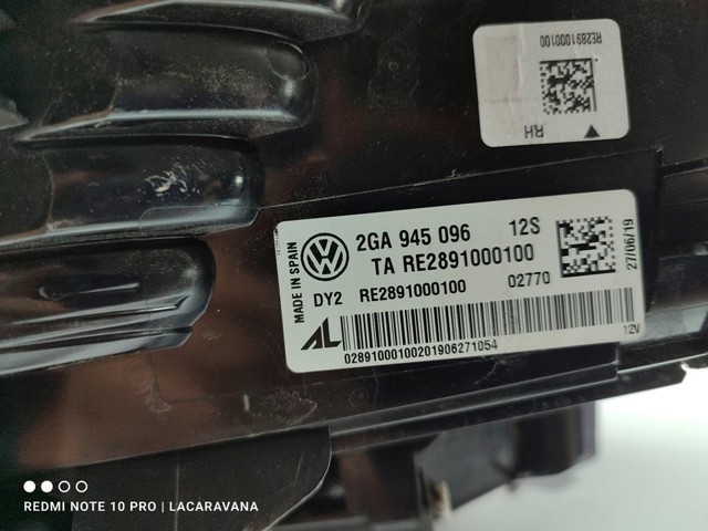 VAG 2GA945096 Фонарь задний правый внешний в наличии Украина
