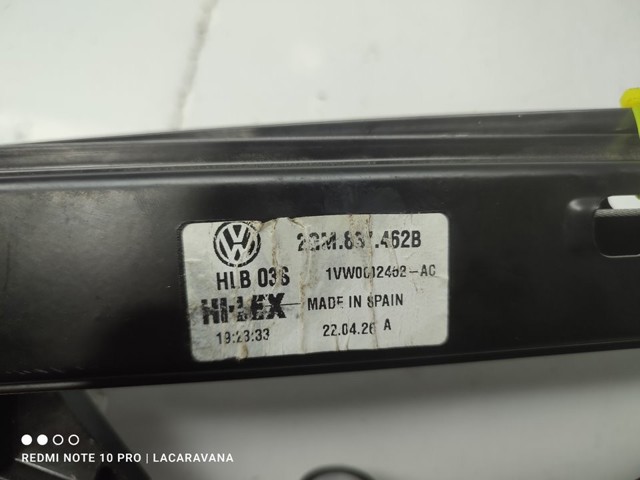 2GM837462B VAG Механизм стеклоподъемника двери передней правой купить в Харьков