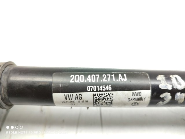 VAG 2Q0407271AJ Полуось (привод) передняя левая в наличии Запорожье