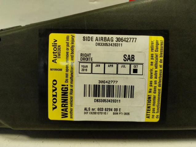 30642777 VOLVO Подушка безопасности (AIRBAG) спинки сиденья правого купить в Каменское