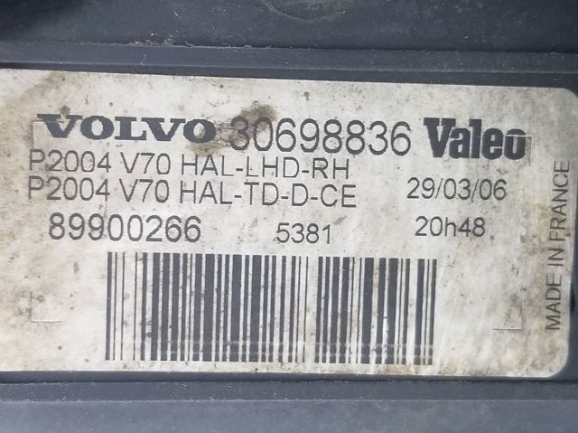 30698836 VOLVO Правая фара купить в Черкассы
