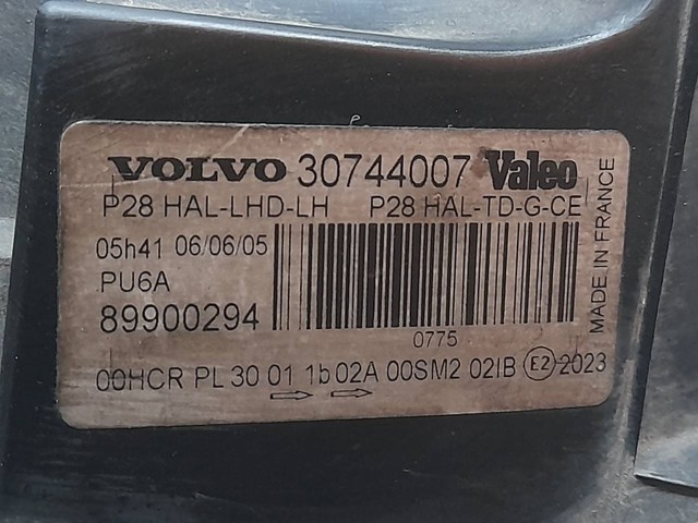 30744007 VOLVO Фара левая купить в Днепр