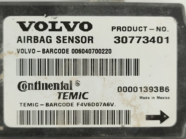 30773401 VOLVO Модуль-процессор управления подушкой безопасности (ЭБУ AIRBAG) купить в Каменское