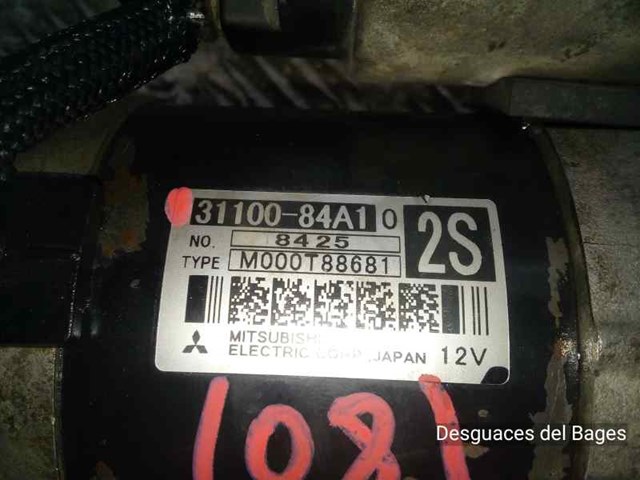 Motor de arranco 3110084A10000 Suzuki