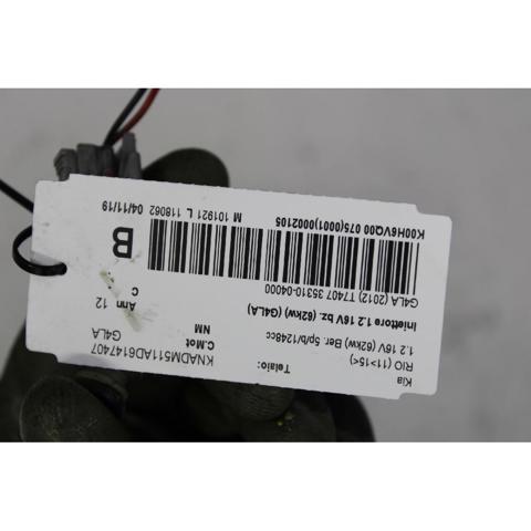 Injetor de injeção de combustível KIA Picanto 2 TA