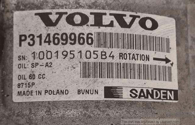 VOLVO 36010255 Компрессор кондиционера в наличии Запорожье