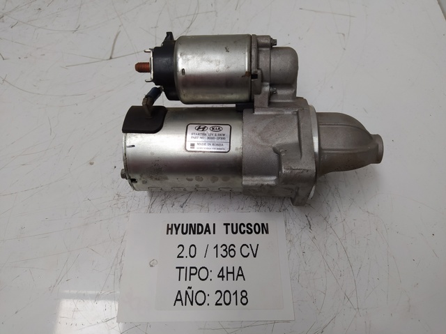 Motor de arranque para Hyundai Tucson Klass Bluedrive / 07.15 - 12.16 D 4Ha 361002F300