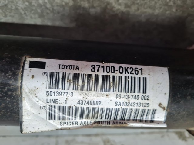 371000K261 TOYOTA Кардан задний купить в Полтава